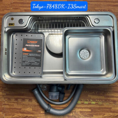 Chậu rửa 1 hố chống xước kiểu Nhật Bản Inox 304 TOKYO-7848DK-I3SMART