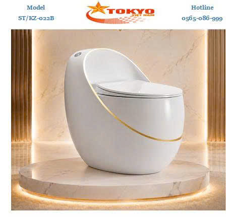 BỒN CẦU TRỨNG VIỀN VÀNG TOKYO ST/KZ-022B